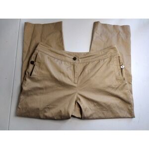 Talbots Petites 12P‎ Beige Diamond Pattern Stretch Women's Cropped Pants